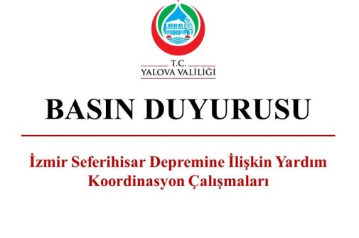 İzmir Seferihisar Depremine İlişkin Yardım Koordinasyon Çalışmaları - Basın Duyurusu